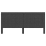vidaXL Tête de lit touffetée Gris foncé Tissu 200x200 cm