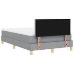 vidaXL Lit boxspring avec matelas Gris clair 120 x 200 cm tissu