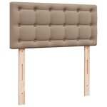 vidaXL Sommier à lattes de lit matelas cappuccino 120x190cm similicuir