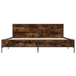 vidaXL Cadre de lit sans matelas chêne fumé 180x200 cm