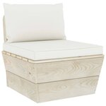 vidaXL Salon de jardin palette 8 Pièces avec coussins bois d'épicéa