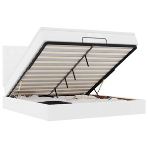 VidaXL Cadre de lit ottoman avec matelas blanc 200x200 cm similicuir