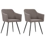 vidaXL Chaises à manger lot de 2 taupe tissu