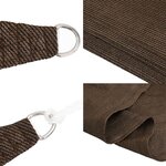 vidaXL Voile d'ombrage 160 g/m² Marron 6x8 m PEHD