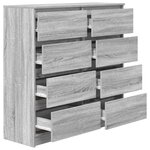 vidaXL Buffet sonoma gris 100x35x99 cm bois d'ingénierie