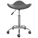 Chaise fauteuil siège de bureau informatique étude similicuir gris 02_0024026
