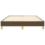 vidaXL Cadre de lit Marron foncé 140x200 cm Tissu