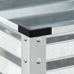 vidaXL Jardinière 100x45x90 cm acier inoxydable