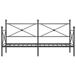 vidaXL Lit de repos sans matelas noir 90x200 cm acier