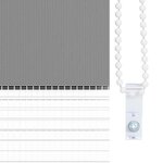 vidaXL Store vénitien zébré 120 9 x 230 cm  largeur du tissu 116 7 cm  gris