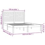 vidaXL Cadre de lit Blanc Bois massif 120x200 cm
