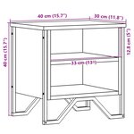 vidaXL Tables de chevet 2 Pièces sonoma gris 40x30x40cm bois d'ingénierie