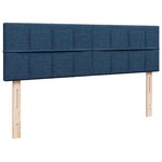 VidaXL Cadre de lit ottoman avec matelas bleu 140x200 cm tissu