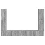 vidaXL Ensemble meuble TV 8 Pièces Gris Sonoma Bois d'ingénierie