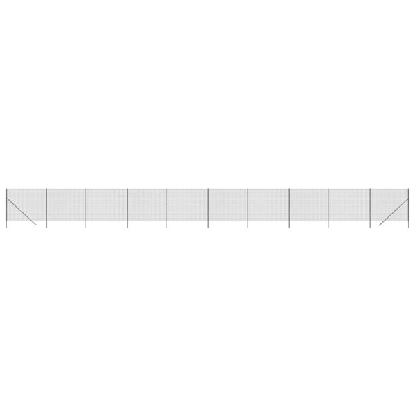 vidaXL Clôture en treillis métallique anthracite 1 6x25 m