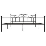 vidaXL Cadre de lit sans matelas noir métal 180x200 cm