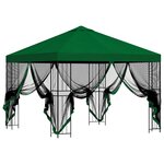 vidaXL Abri de jardin avec parois 3 x 3 m Vert Polyester et Acier