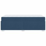 vidaXL Cadre de lit avec matelas Bleu 100 x 200 cm tissu