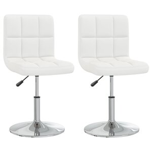 vidaXL Chaises à manger lot de 2 blanc similicuir
