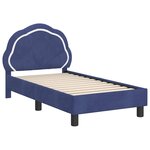 vidaXL Cadre de lit pour tout-petit avec tête de lit Bleu police