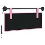 vidaXL Tête de lit suspendue Avec lumière LED Rose Tissu