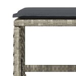 vidaXL Ensemble à manger de jardin et coussins 15 Pièces gris clair rotin