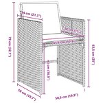 vidaXL Ensemble de Salle à Manger de Jardin 5 Pièces avec Coussins Marron Poly Rattan