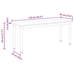 vidaXL banc Chêne Fumé 110 x 35 x 45 cm Bois d'ingénierie