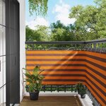 vidaXL Écran de balcon Orange et marron 100 x 400 cm Tissu Oxford