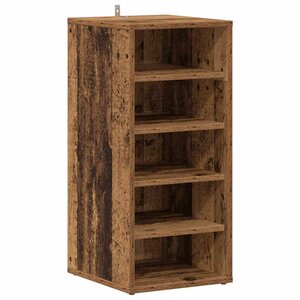 vidaXL Armoire à chaussures vieux bois 32x35x70 cm bois d'ingénierie