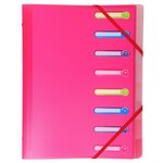 Trieur Polypropylène 3 Rabats Chromaline 8 Compartiments - Couleurs Assorties - X 10 - Exacompta