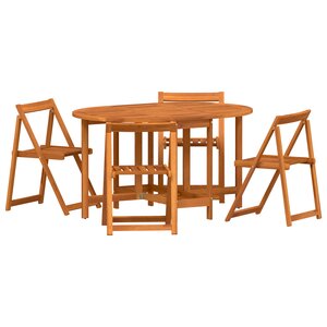 vidaXL Ensemble de repas de jardin pliant 5 pièces - Bois d'acacia solide