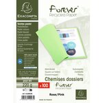 Paquet de 100 chemises Foldyne 250 Rose EXACOMPTA