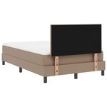 vidaXL Cadre de lit avec matelas Cappuccino 120 x 200 cm Faux cuir