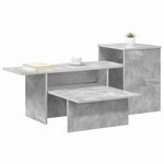 vidaXL Table console Gris béton 91 5 x 35 x 38 5 cm Bois d'ingénierie