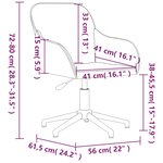 vidaXL Chaise pivotante de bureau Vert clair Velours