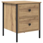 vidaXL Cabinet de Chevet Artisan Chêne 40x42x50 cm Bois d'Ingénierie