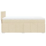 vidaXL Sommier à lattes de lit et matelas Crème 90x190 cm Tissu