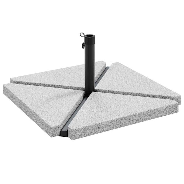 vidaXL Ensemble de bases de parasols de jardin 5 Pièces granit et acier