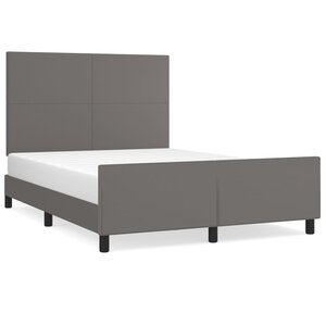 vidaXL Cadre de lit sans matelas gris 140x200 cm similicuir