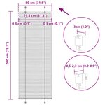 vidaXL Store plissé noir 80x200 cm largeur du tissu 79 4 cm polyester