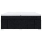 vidaXL Sommier à lattes de lit avec matelas Noir 200x200 cm Tissu