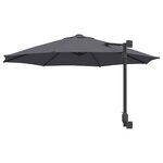 vidaXL Parasol de jardin Anthracite et noir 248 x 248 x 148 cm