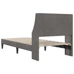 vidaXL Cadre de lit avec tête de lit Gris foncé 90 x 200 cm Velours