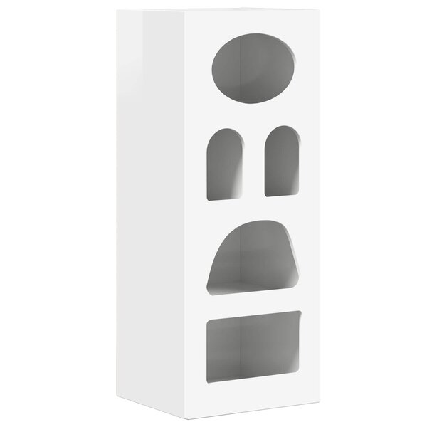 vidaXL Buffet Blanc brillant 40 x 35 x 100 5 cm Bois d'ingénierie