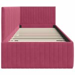 vidaXL Cadre de lit d'angle Rouge bordeaux 80 x 200 cm Velours