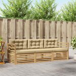 vidaXL Ensemble de canapés d'extérieur 3 pc Blanc et Beige Polyester