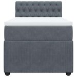 vidaXL Sommier à lattes de lit avec matelas Gris foncé 100x200 cm
