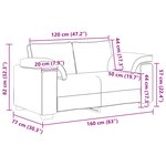 Canapé loveseat vidaXL Rouge vin 120 cm Tissu