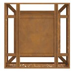 Brasero carré 80x80x30 cm en acier weathering